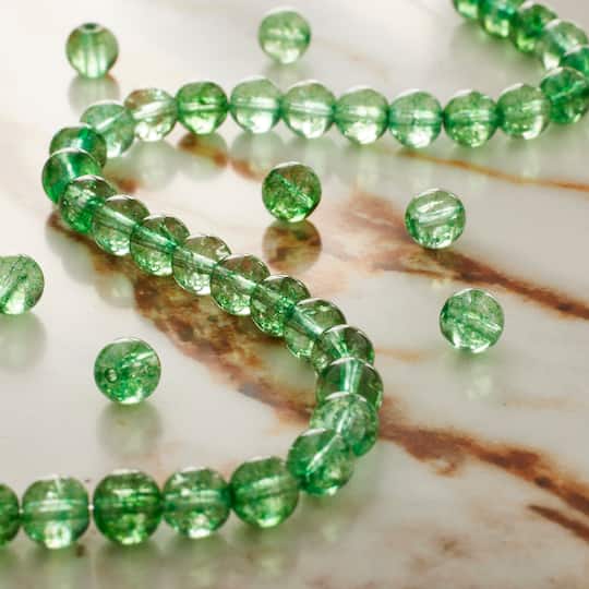 Light Green Quartz Round Beads by Bead Landing
